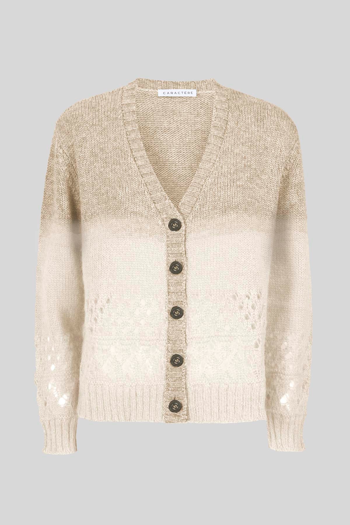 CARDIGAN BOXY CON DETTAGLIO AJOUR