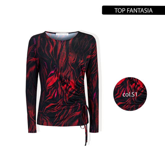 BLUSA IN JERSEY A FANTASIA