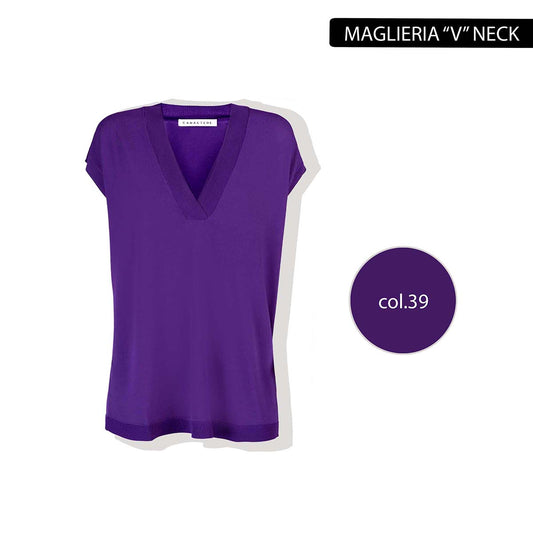 MAGLIA CON SCOLLO A V