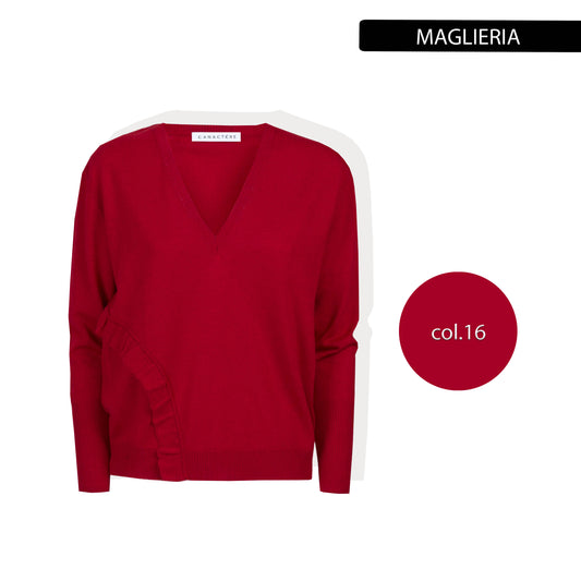 MAGLIA CON SCOLLO A V