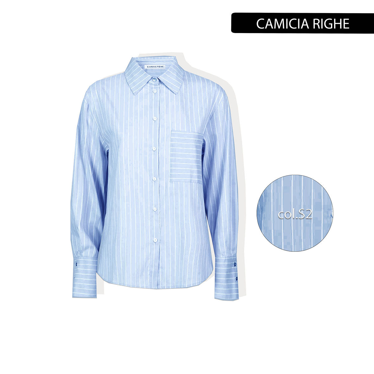 CAMICIA OVER IN POPELINE RIGATO