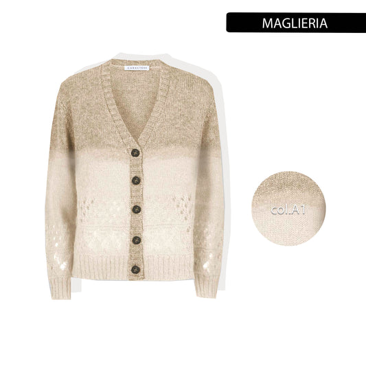 CARDIGAN BOXY CON DETTAGLIO AJOUR