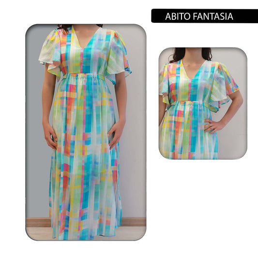 ABITO FANTASIA CHECK MULTICOLOR