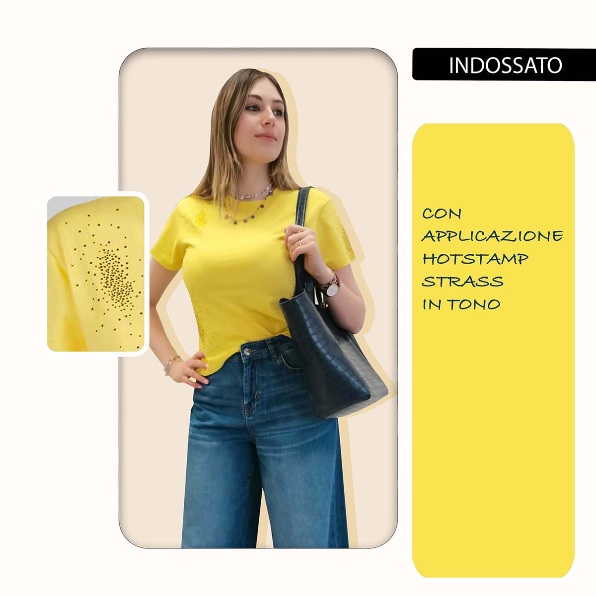 T-SHIRT COTONE CON STRASS